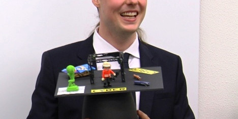 Janis Tiemann with his doctor hat