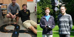 Collage of RISE students with their supervisors