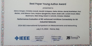 CNI receives Best Paper Young Author Award at M&N 2024.