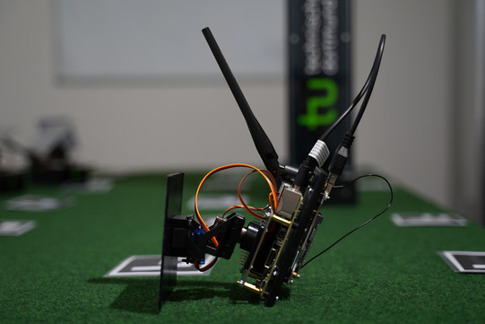 Detailansicht eines Heliostaten 