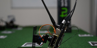 Detailansicht eines Heliostaten 