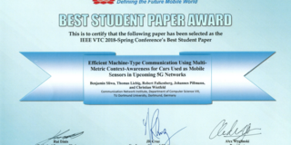 Best paper awards certificate