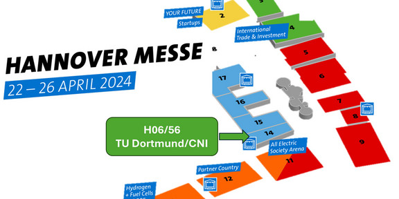 Overview of location of CNI booth at HMI 2024.