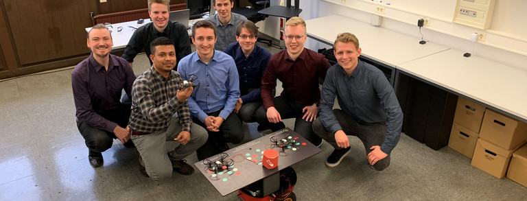 A project group in a team photo