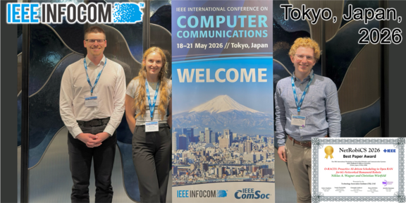 Group photo of the ComNets team at IEEE INFOCOM 2026.