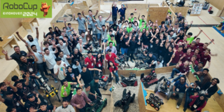 Group photo of all participants of RoboCup Rescue 2024 in Eindhoven including CNI Researcher Manuel Patchou.