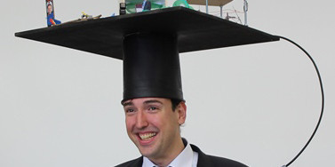 Hanno Georg with his doctor hat