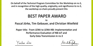 Best paper award certificate